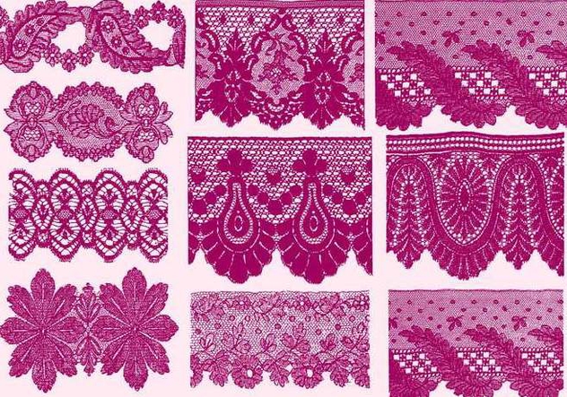 Sample Lace Silhouettes - Free vector #389867