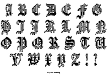 Hydro74 Style Alphabet Pack - Kostenloses vector #389907