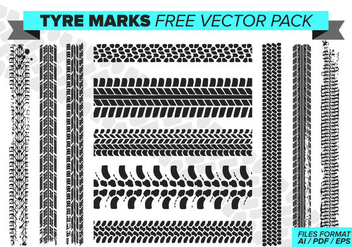Tire Marks Free Vector Pack - Kostenloses vector #389987