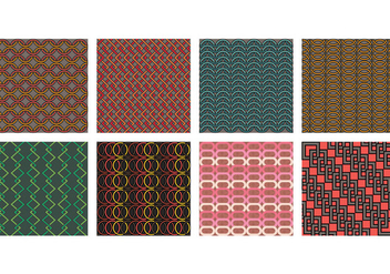 Chainmail Style Pattern Set - vector #390277 gratis