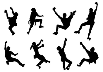 Climber Silhouette Vectors - Free vector #390527