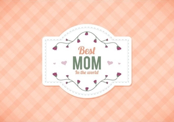 Free Vector Moms Peach Gingham Background - Kostenloses vector #390587