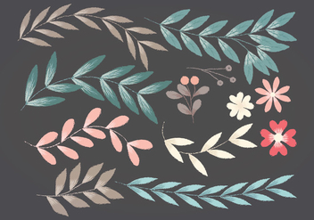 Vector Floral Elements - Free vector #390617