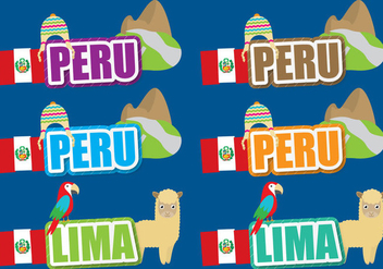 Peru Titles - vector gratuit #390727 