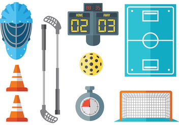 Free Floorball Icons Vector - Free vector #392607