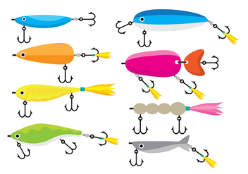 Fishing Lure Icons - Free vector #392677
