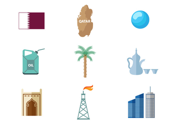 Free Qatar Icons Vector - Kostenloses vector #392887