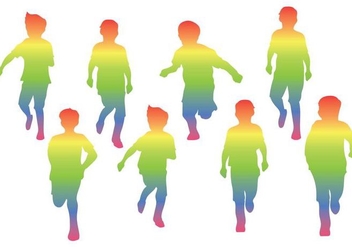Childrens Day Silhouette Vector - Free vector #392977