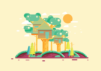 Treehouse 2 Vector - Free vector #393117