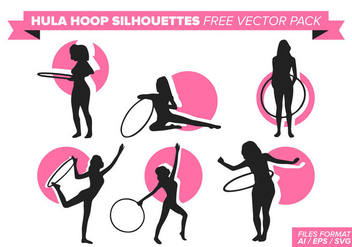 Hula Hoop Silhouettes Free Vector Pack - vector gratuit #393387 