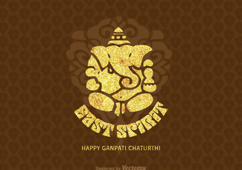 Free Happy Ganpati Chaturthi Vector Card - vector gratuit #393627 