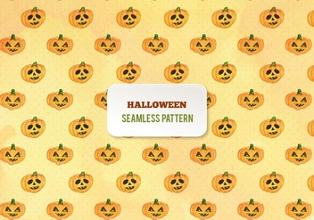 Free Vector Halloween Watercolor Pumpkins Pattern - бесплатный vector #393917
