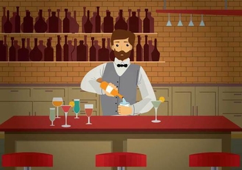 Free Barman Illustration - vector gratuit #393957 