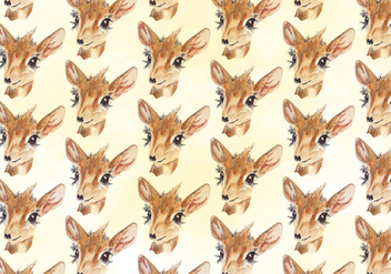 Free Vector Deer Watercolor Pattern - Kostenloses vector #394147