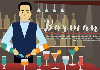 Free Barman Illustration - vector #394177 gratis
