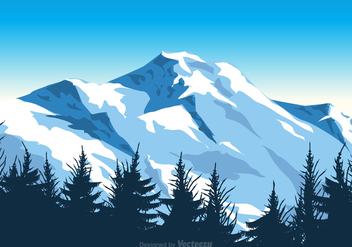 Free Vector Mount Everest Illustration - Free vector #394237