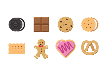 Free Chocolate And Biscuit Vector - vector gratuit #394247 