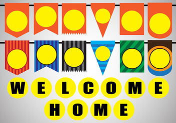 Vector Stock Decoration of Welcome home party - vector #394257 gratis