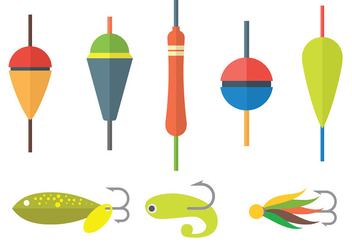 Free Fishing Lure Icons Vector - Free vector #394627