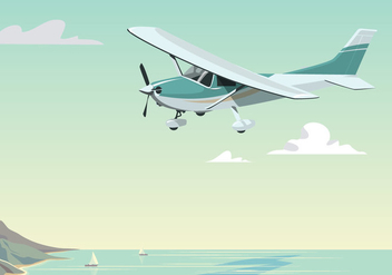 Cessna Fly At Daytime - vector gratuit #394957 