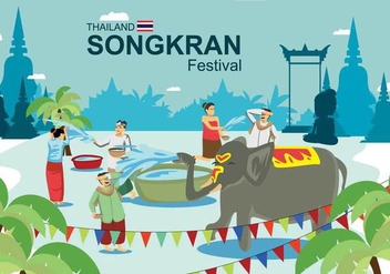 Free Songkran Illustration - vector gratuit #394967 