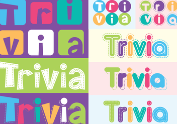 trivia lettering text - Free vector #395227