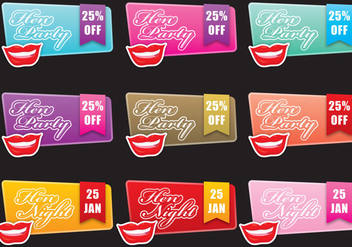 Hen Party Banners - Free vector #395297