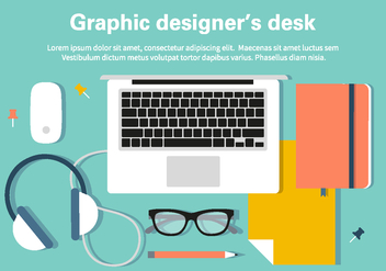 Free Designer Desk Illustration - бесплатный vector #396337