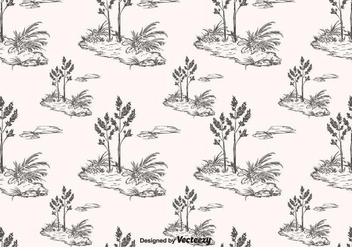 Hand Drawn Toile Pattern Vector - Kostenloses vector #396507