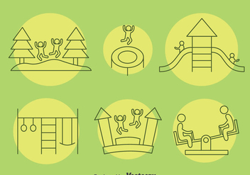 Playground Kids Icons Vector - vector gratuit #396707 