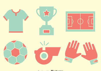Nice Soccer Element Icons Vector - Free vector #396727