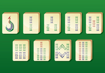 Mahjong Vector Icons - vector gratuit #398437 