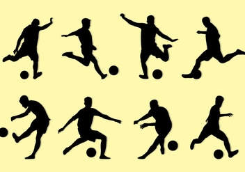 Silhouette Of Kickball Players - Kostenloses vector #398727