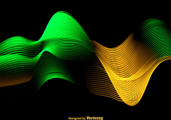 Abstract Colorful Green And Yellow Wave - Vector - Free vector #398847