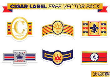 Cigar Label Free Vector Pack - Free vector #398977