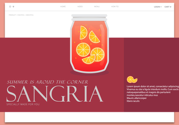 Sangria Webpage Template - vector gratuit #399057 