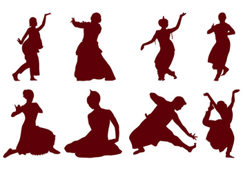 Free Indian Dance Silhouette Vector - Free vector #399667