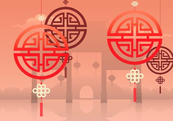 China Town Illustration - vector gratuit #399867 