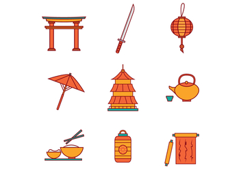 Free Japanese Icons Vector - vector #399967 gratis
