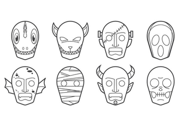 Free Halloween Mask Icon Vector - Kostenloses vector #400437