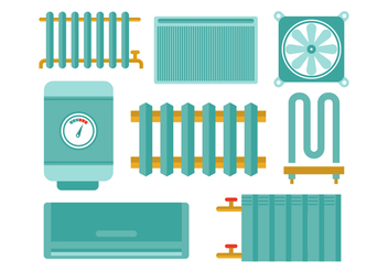 Free Radiator and Heating Flat Icon Vectors - Kostenloses vector #400577