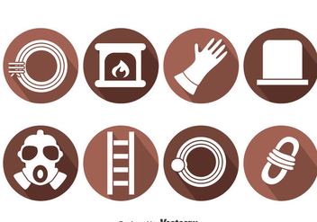 Chimney Sweep Element Icons Vector - Free vector #401227