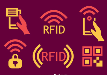 Rfid Element Icons Vector - Free vector #401267