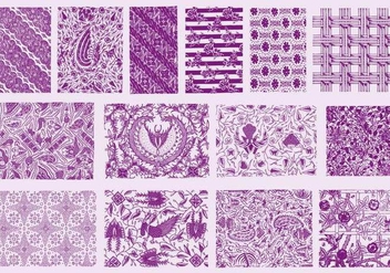 Purple Toile Textures - vector #401297 gratis