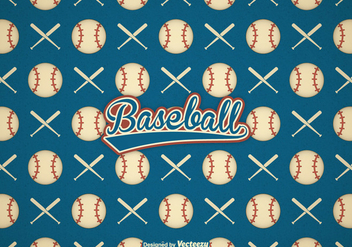 Free Retro Baseball Vector Background - Kostenloses vector #401417