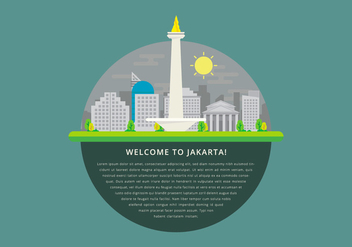 Monas Jakarta Illustration - vector #401617 gratis