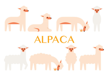 Alpaca vector icons - бесплатный vector #402167