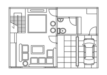 Floor plan vector - Kostenloses vector #402667