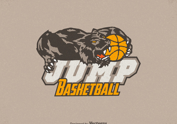 Free Honey Badger Basketball Logo Vector - vector gratuit #402857 