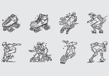 Roller Derby Icon - Free vector #403197